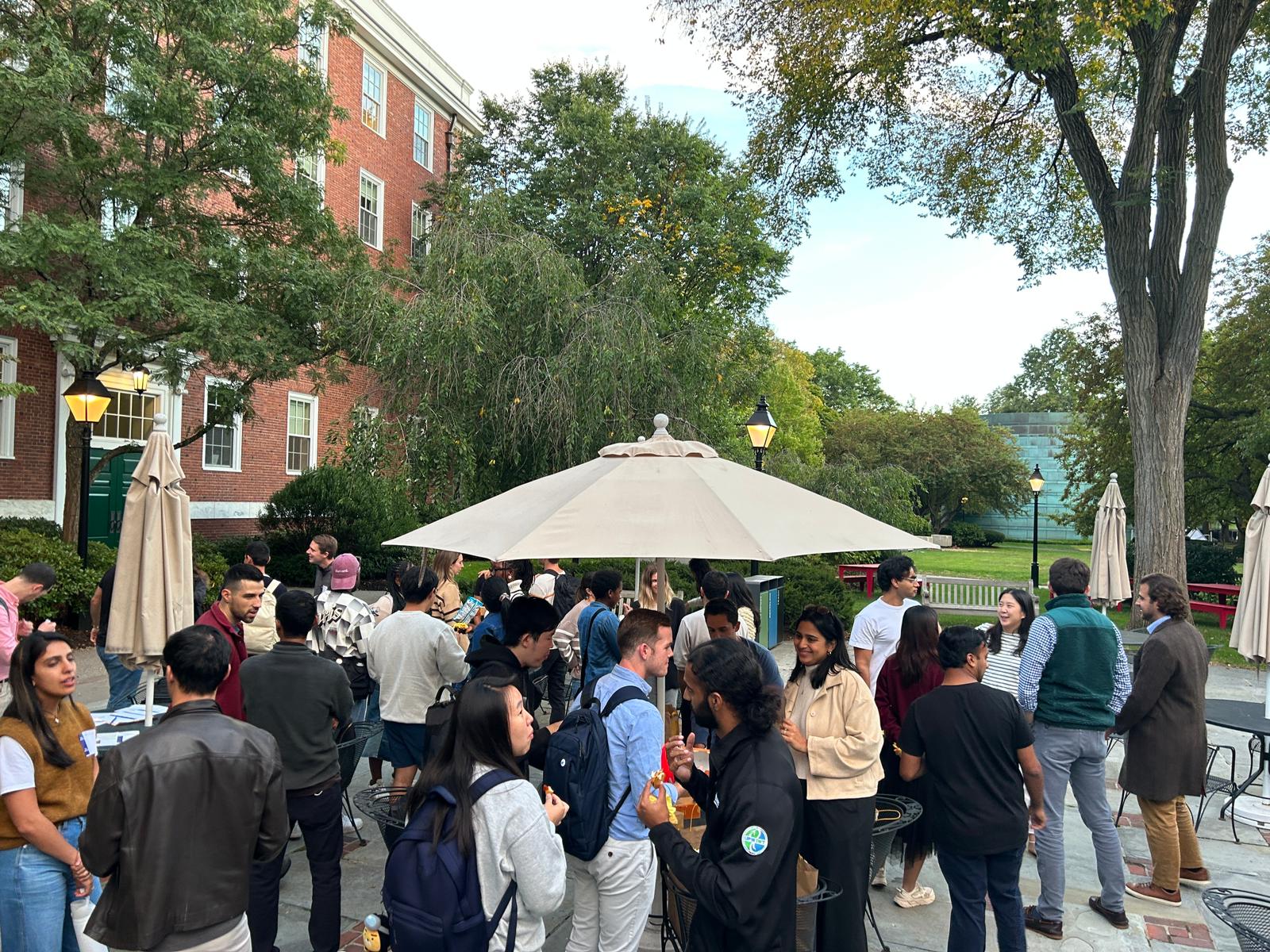 Members socializing at a Tech Club event